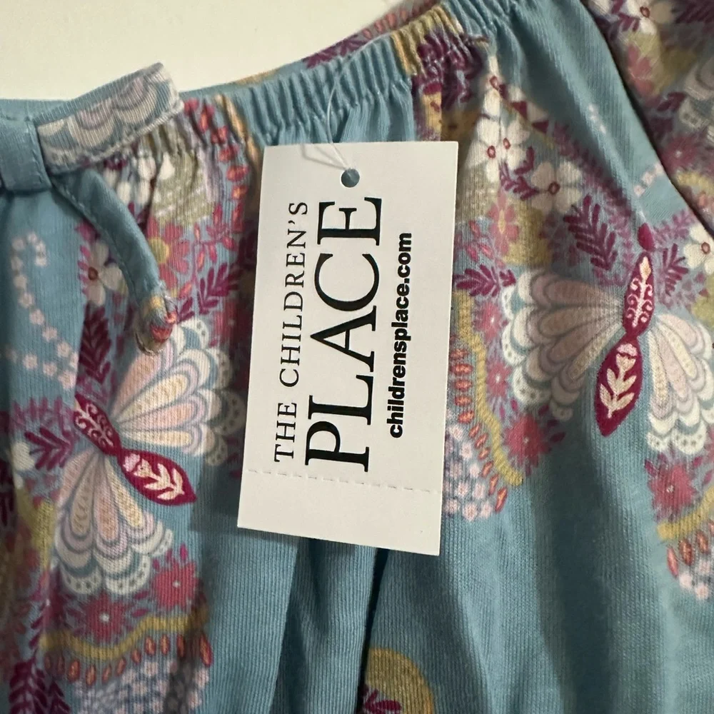 The Children's Place Teal and Purple Butterfly Dress - Picture 2 of 4